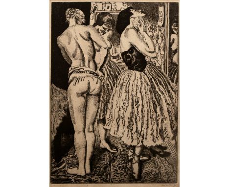 Laura Knight (1877-1970) Three Graces of the Ballet, 1926 signed in pencil (in the margin) etching 36 x 26cm.