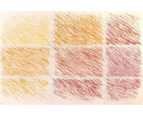 Kenneth Noland (1924-2010) Marron, 1990 48/50, signed and numbered in pencil  etching and aquatint 40 x 58cm.