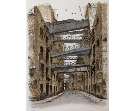 David Gentleman (b.1930) Curlew Street, London 138/195, signed and numbered in pencil (in the margin) lithograph  52 x 40cm.