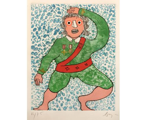 Enrico Baj (1924-2003) Swinging General, 1976 16/75, signed and numbered in pencil (in the margin) etching and aquatint  65 x