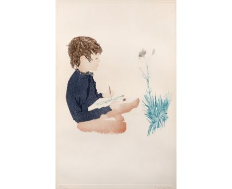 Patrick Procktor (1936-2003) Boy with Carnation 175/500, signed and numbered in pencil (in the margin) lithograph 56 x 36cm.