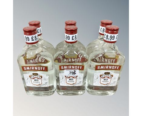 Six x Smirnoff No. 21 Vodka, each bottle 35 cl.  (6)