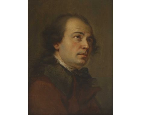 Attributed to Anton von Maron (Austrian, 1733-1808) A portrait study of a man, bust-length, in a red coat oil on canvas46 x 3