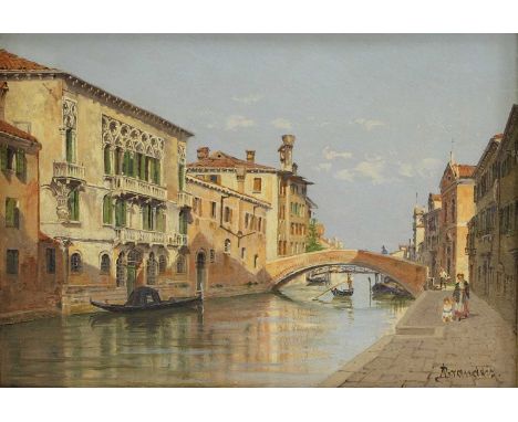 Antonietta Brandeis (Czech-Italian, 1849-1926) The Palazzo Mastelli del Cammello, Cannaregio, Venicesigned 'A Brandeis' l.r.,