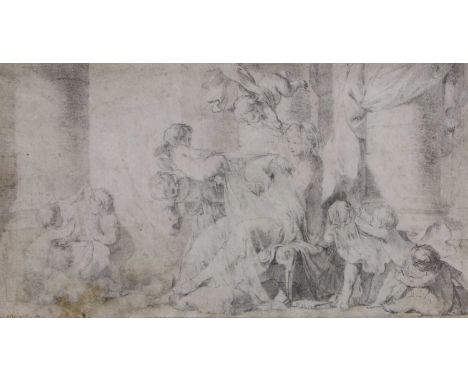 Charles-Nicolas Cochin (French, 1715-1790) Venus surrounded by puttisigned 'Cochin...' l.l., pencil7 x 13cmCondition ReportOv