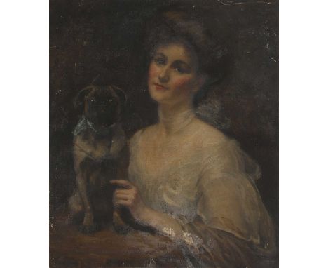 Emily Dixon (19th/20th century) 'Love me, Love my Dog'signed and dated 'Emily Dixon/1904' l.l., inscribed with title on label