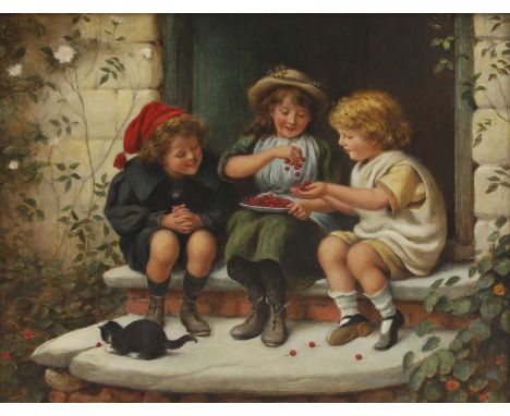 Joseph Clark (1834-1926) 'Sharing Between Friends'signed and dated 'J. Clark 1897' l.l., oil on canvas46 x 60cmProvenance: Wi