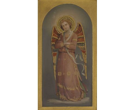Manner of Fra Angelico Angel oil and gold paint on canvas, within a gilt border, arched top67 x 35.5cmCondition ReportOverall