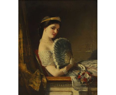 Attributed to William Powell Frith RA (1819-1909)  'At the Opera' bears signature l.r., oil on canvas 35.5 x 30.5cm   Conditi