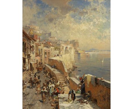 Franz Richard Unterberger (Austrian, 1838-1902)  Siracusa signed 'F R Unterberger' l.r., oil on canvas 82 x 72cm  Provenance: