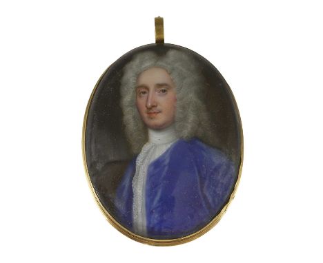 Christian Friedrich Zincke (German, c.1683-1767) Portrait of Sir John Dryden, 7th Baronet Dryden of Canons Ashby (1704-1770),