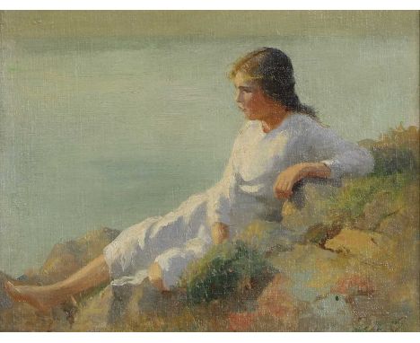 Attributed to Mark Senior (1864-1927) Lost in thoughtsigned with initials l.r., oil on canvas board25.5 x 30.5cmProvenance: W