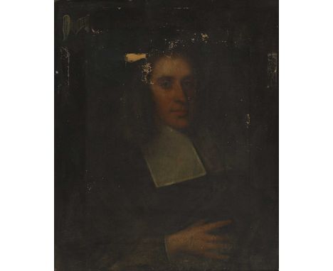 English School, 17th century Portrait of a cleric, half-length, in clerical robesoil on canvas77 x 62.5cmCondition ReportOver