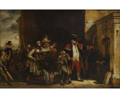 After Sir David Wilkie 'The Parish Beadle'oil on canvas61 x 91cmAfter the original painting in the Tate Gallery, London.Condi
