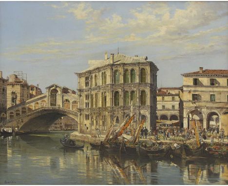 Antonietta Brandeis (Czech-Italian, 1849-1926) The Rialto, Venicesigned 'A Brandeis' l.l., oil on canvas50 x 60cmCondition Re
