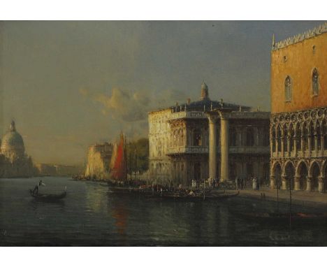 ... Bouvard (French, 19th/20th century) The Grand Canal, Venice, with the Doge's Palace and the Piazzetta in the distancesign