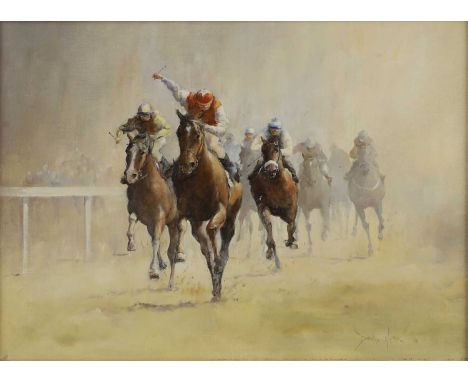 ▲ David Howell (b.1939) 'The Heat is On' signed and dated 'David Howell 98' l.r., oil on canvas board46 x 62cmCondition Repor