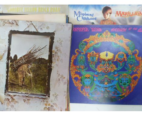A good selection of Vinyl LPs - Led Zeppelin - IV (Atlantic 1971); Marillion - Misplaced Childhood (EMI 1985); Grateful Dead 