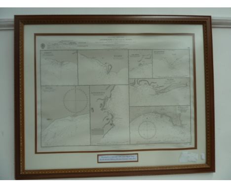 Anchorages on the Coast of Arabia from surveys by Commander S. B Haines, inscribed at base of map 'Presented to Commander Chr