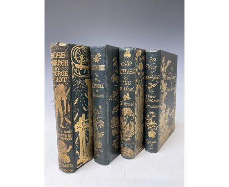 BINDINGS. 'Cranford' by Mrs Caskell, illustrated by Hugh Thompson, original pictorial gilt cloth, inscribed title page, MacMi