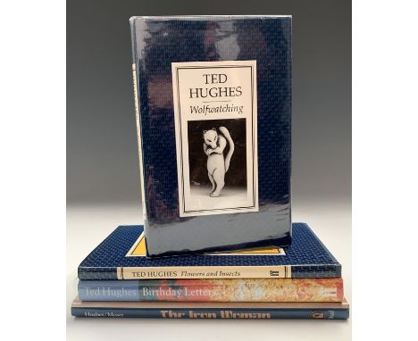 TED HUGHES. 'Flowers and Insects.' First edition, unclipped dj, Faber &amp; Faber, 1986; 'Wolfwatching,' First edition, uncli