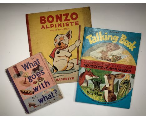 G. E. STUDDY. 'Bonzo Alpiniste.' Pictorial limpback boards, Hachette, 1937; 'The Sea Hare,' a Purnell talking book with recor