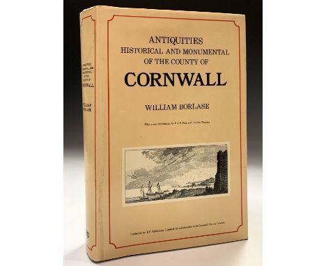 WILLIAM BORLASE. 'Antiquities Historical and Monumental of the County of Cornwall.' Facsimilie, original cloth, unclipped dj,