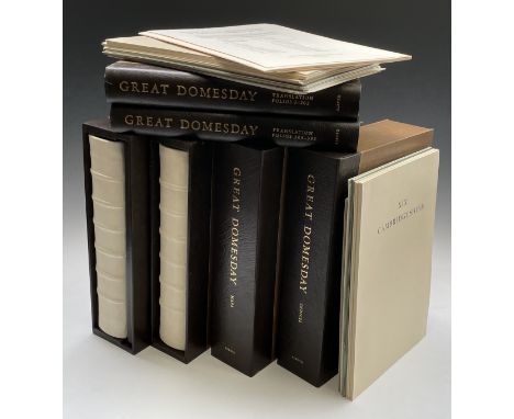 GREAT DOMEDAY BOOK. The 'Penny Edition,' facsimilie in six volumes, wooden boards with quarter leather spine, Norman coin dis