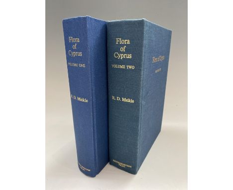 R. D. Meikle. 'The Flora of Cyprus'. First edition, two volumes, original cloth, Robert Maclehose and Company, Glasgow, 1977,