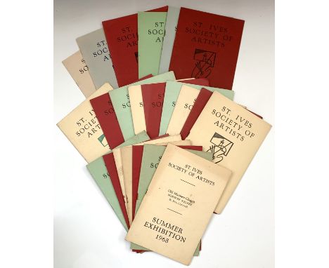 ART INTEREST. 'St Ives Society of Artists,' exhibition catalogues with a run form 1957-1965, plus a summer exhibition of 1968
