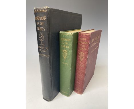 ERNEST H. WILSON. 'Aristocrats of the Garden.' Original cloth, split to front hinge, chipped spine, textblock crisp and firm 