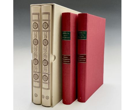 THE GUTENBERG BIBLE. 'A Commentary, Historical Background, Transcription, Translation,' by Jean-Mari Dodu, two volumes, doubl