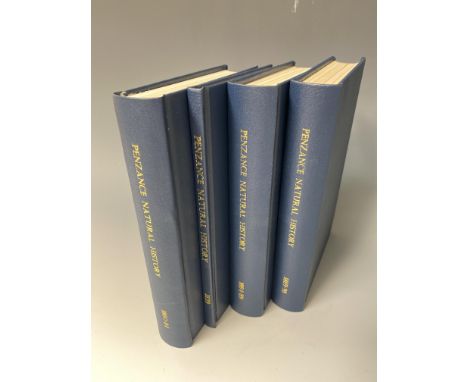 'Penzance: A Natural History and Antiquarian Society: Report and Transactions.' 1880-1898, collated in four rebound books, ex