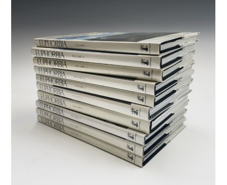 BOTANY. 'The Euphorbia Journal,' ten vols, original cloth, unclipped dj's, colour illustrations throughout, Strawberry Press,