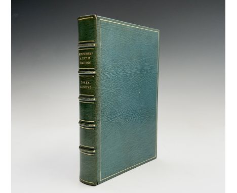 DEREK TANGYE. 'Somewhere a Cat is Waiting.' Signed title page by author, very well bound in morocco, gilt by Sangorski and Su