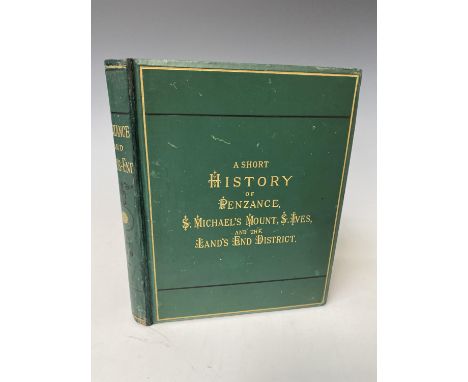 REV W. S. LACH-SZYRMA. 'A Short History Of Penzance, St Michael's Mount, S. Ives, and the Lands End District.' Original gilt 