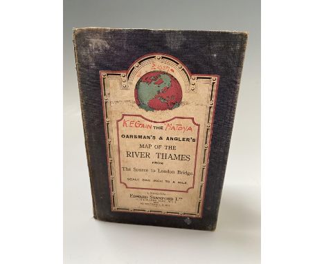 MAPS- 'The Oarsman &amp; Anglers Map of the River Thames from the source to London Bridge.' Scale 1" to 1, lithographed foldi