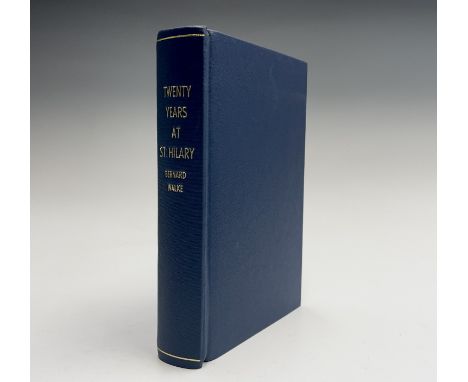 BERNARD WALKE. 'Twenty Years at St. Hilary.' First edition, Methuen &amp; Co, London, 1935. Dr Rob Senior arrived in West Cor