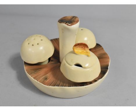 A Carltonware Mushroom Cruet, 13.5cms Diameter 