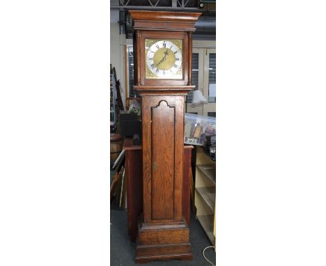 A 19th Century Oak Longcase Clock with Gilt Dial, Silvered Chapter Ring, Signed Francis Pile, Honiton, 30 Hour Moment with We
