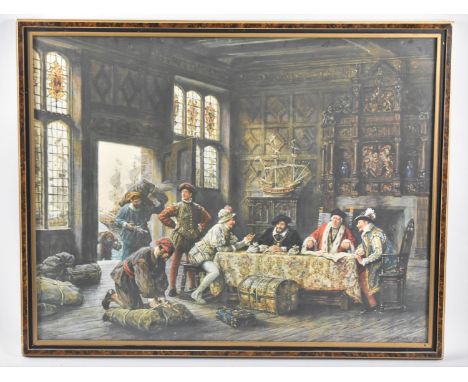 A Framed Print, Merchant Adventurers by JM Bennett, 60x46cm 