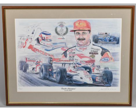 A Framed Alan Willis Print, Double Champion, Limited Edition and Signed, 76x55cm 