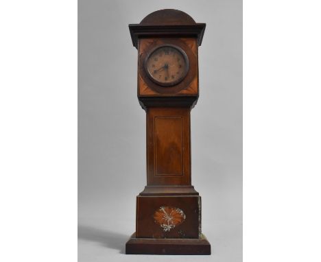 An Edwardian Inlaid Miniature Long Case Clock, Movement Requires Attention, 32cms High 