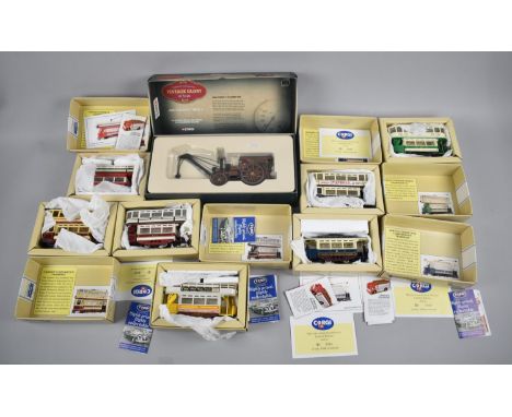 A Corgi Fowler Crane Engine In Box Together with Seven Boxed Trams 