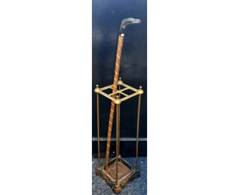 A small cast iron walking stick stand 