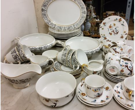 A 'Regency' pattern part dinner and tea service, manufactured by Chinacraft for the Four Seasons Hotel chain and Chinastyle b