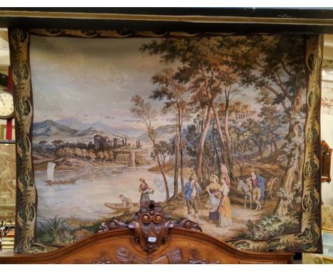 Textiles - Evening By Lake Como loom woven tapestry country house cushion case 