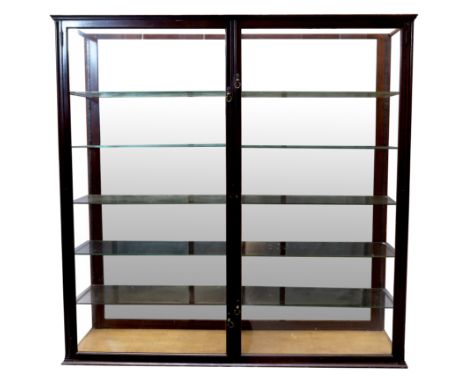 An Edwardian mahogany and mirrored back shops display cabinet, by F. Sage & Co Ltd, first quarter 20th century, with glazed t
