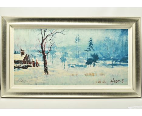 ROLF HARRIS (AUSTRALIAN 1930-2013) 'SNOW ON MARSHY GROUND', a limited edition print on board 6/195, signed bottom left, witho