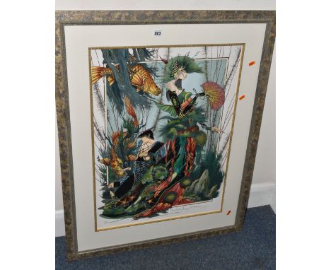 J. C. GRAHAM ILLINGWORTH (BRITISH 1953) Pisces gilding&nbsp; 'Asces Gliding through Still Waters', a limited edition silk scr